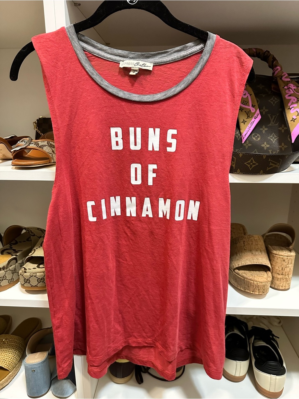 NWOT Express Buns of Cinnamon tank top size M